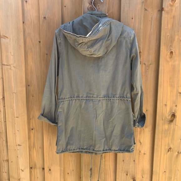 Artizia Talula Azure Skies Trooper Hooded Military Jacket Olive Army Green XS - Picture 5 of 6